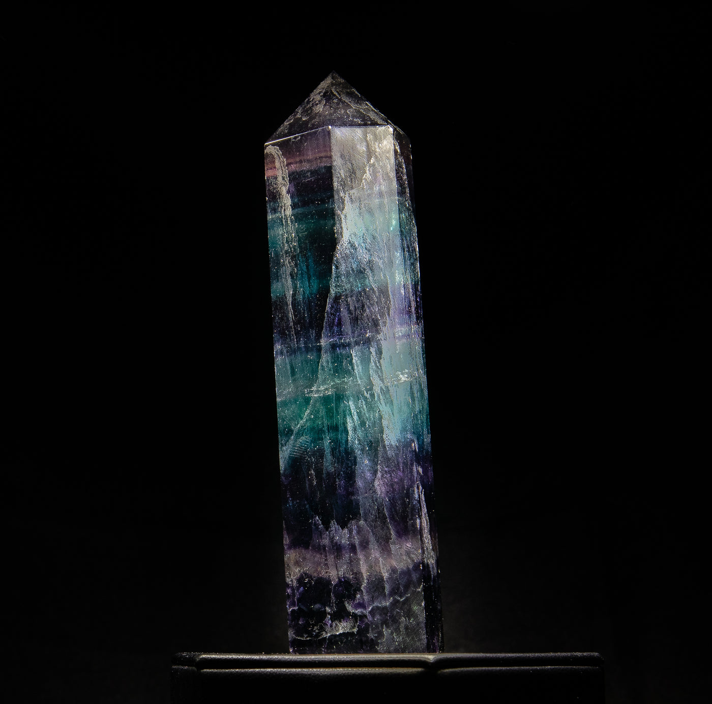 048 Rainbow Fluorite Obelisk 267 g 5x1in