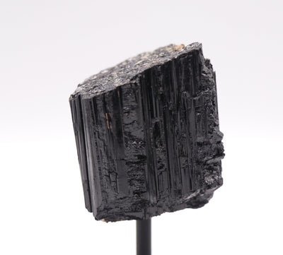 1173 Black Tourmaline on stand 373g 4in x 3in
