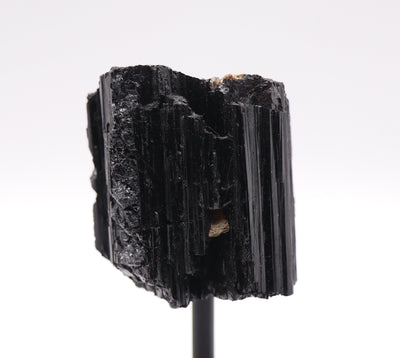 1173 Black Tourmaline on stand 373g 4in x 3in