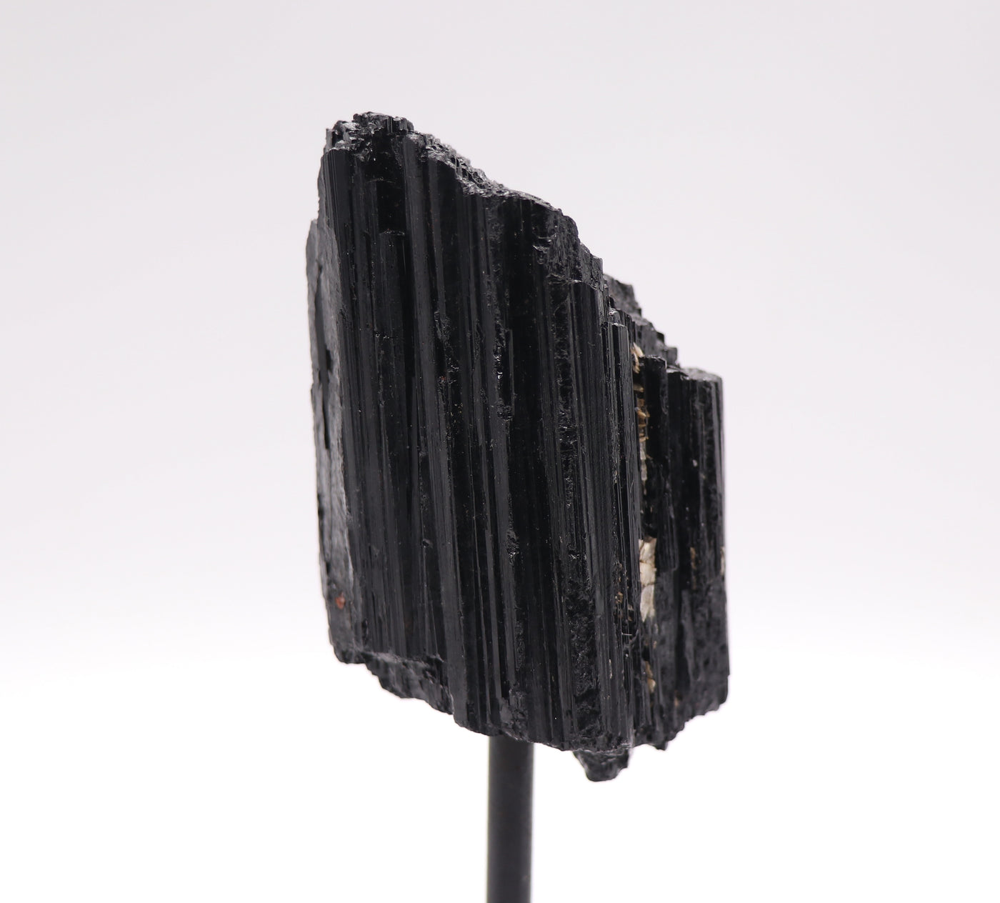 1174 Black Tourmaline on stand 320g 5.5in x 3in