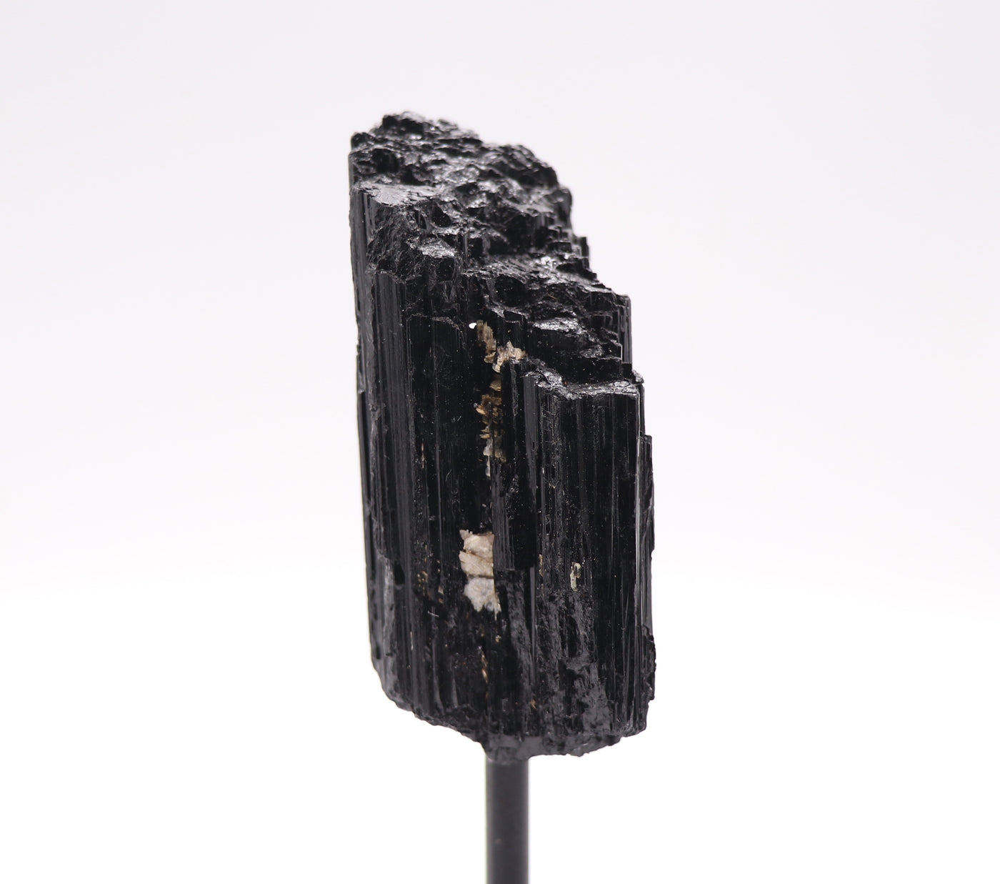 1174 Black Tourmaline on stand 320g 5.5in x 3in
