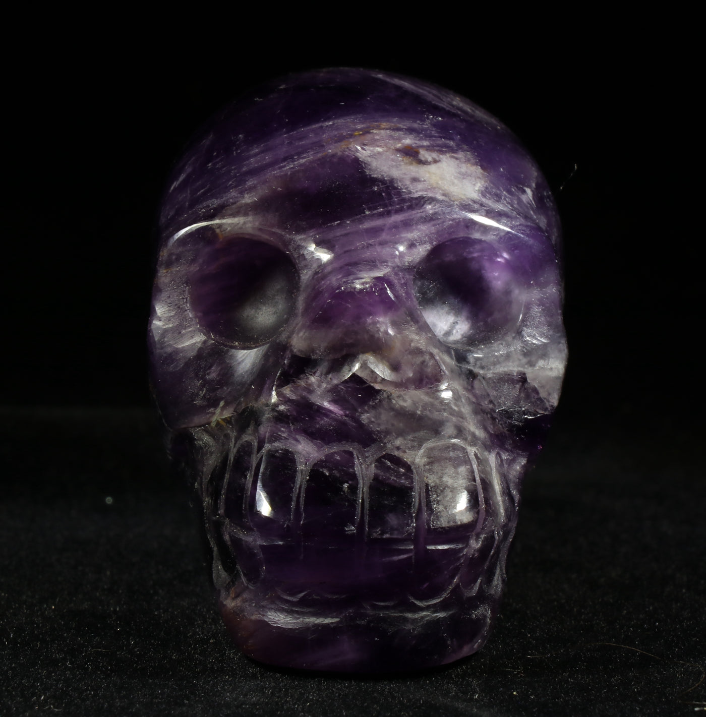 1198 Amethyst Skull 186g 2in x 2.5in