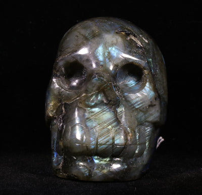 1205 Labradorite Skull 275g 2.5in x 2.5in