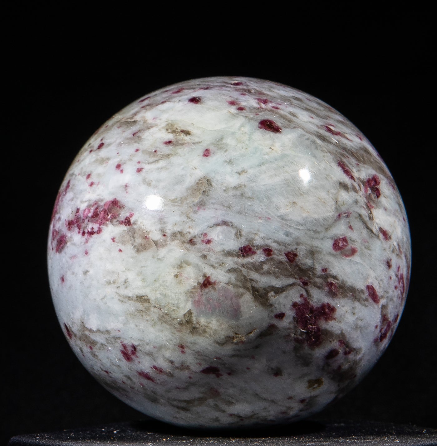219 Pink Tourmaline Sphere 1.5 lb 2.5x10in