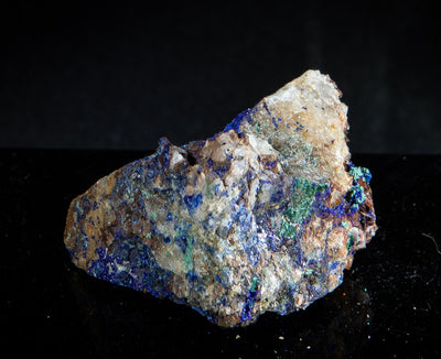 478 Azurite Malachite On Quartz 76 g 1.5 x 2 in