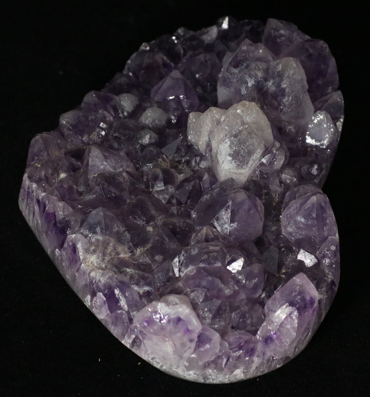 628 Amethyst Heart with Icy Calcite 1.8LB 1.5IN X 6IN