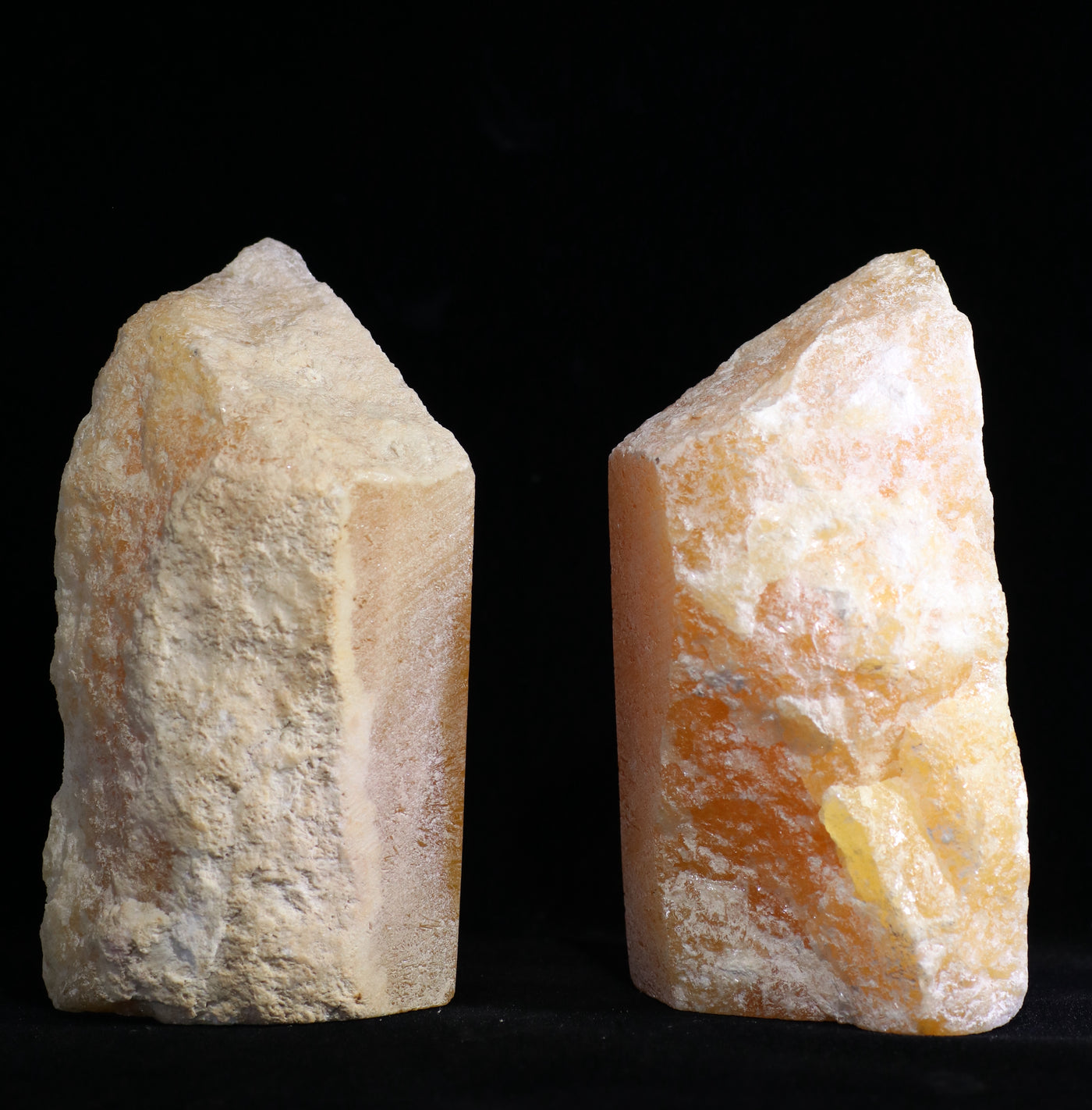 713A-B Orange Calcite Bookends 1.5LB ECH 5X2IN Qty 2 Pieces