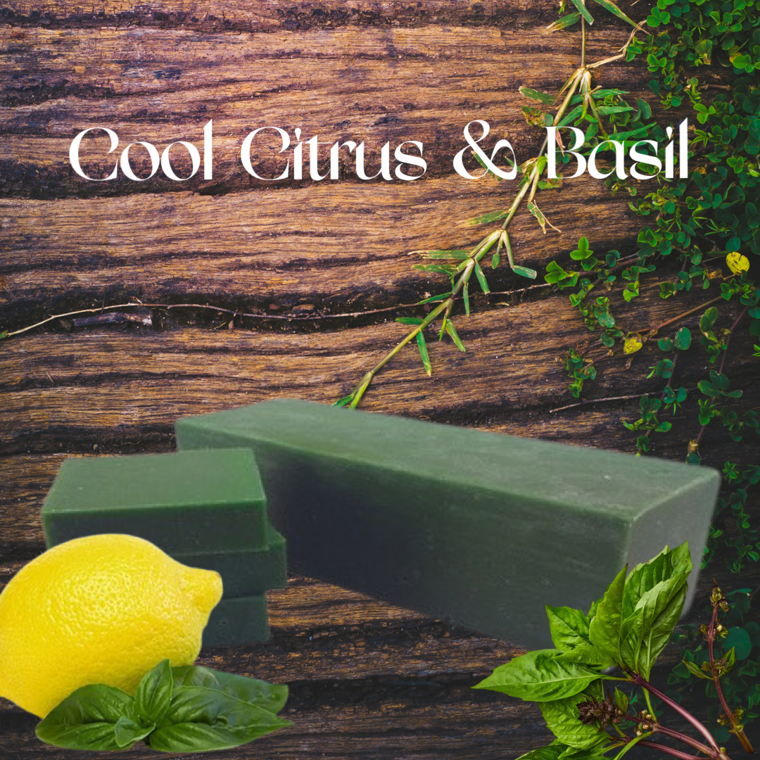 Cool Citrus Basil Cold Process Soap Bar