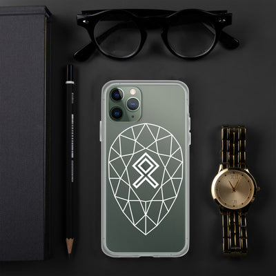 Crystal Grid iPhone Case in White