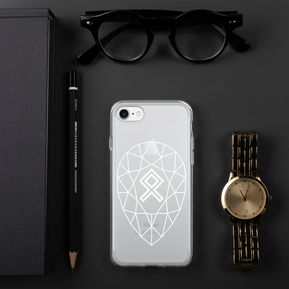 Crystal Grid iPhone Case in White