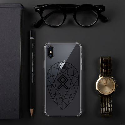 Crystal Grid iPhone Case in Black