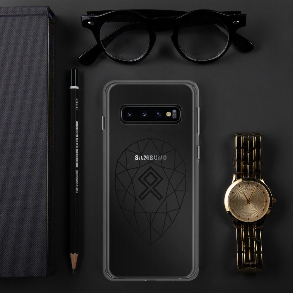 Crystal Grid Samsung Case in Black